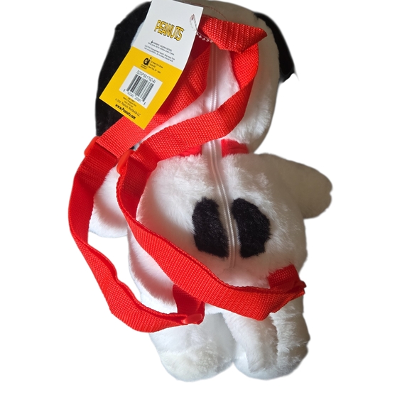 Snoopy | Bags | Peanuts Snoopy Plush Backpack Red And White | Poshmark